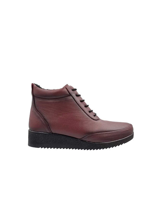 Pace Comfort Women's Platform Boots Burgundy