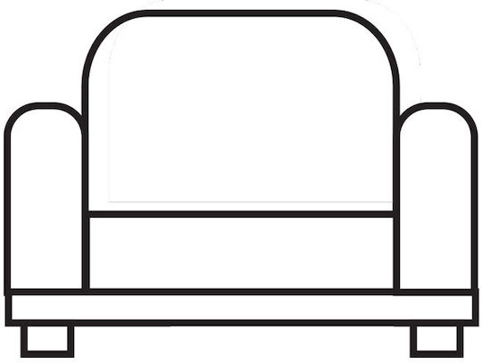 Mc Decor Tunez Elastic Cover for Armchair Ecru 70εκ. 1pcs MCL.EL.TUNEZ.P-EKROY