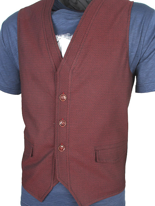 Men's Vest Burgundy