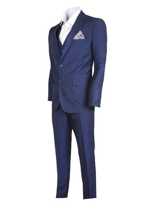 Stefansxxl Men's Summer Suit Blue