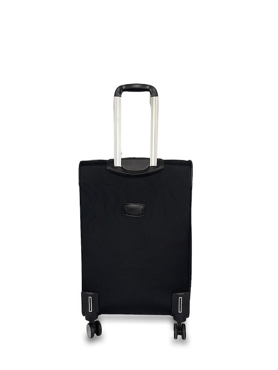 Medium Nylon Suitcase Crete Black