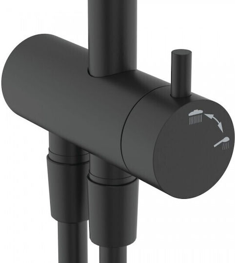 Ideal Standard Ceratherm Idealrain Σετ Μίκτης, Τηλέφωνο & Κεφαλή Ντουζ Εντοιχισμού για Ντουζιέρα Μαύρο