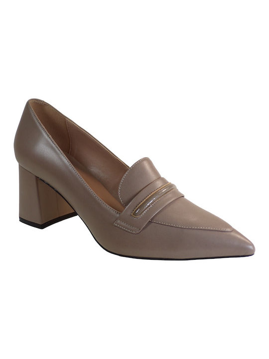 Fardoulis Leather Gray Heels