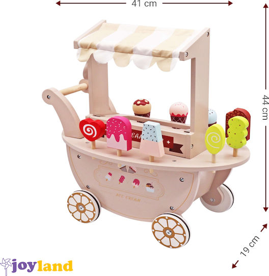 Joyland Παγωτατζίδικο Τρόλεϊ Pop από Ξύλο για 3+ Ετών 44 εκ.