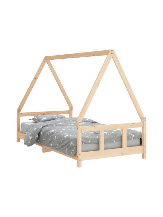 Παιδικό Κρεβάτι Μονό Μπεζ για Στρώμα 90x190cm