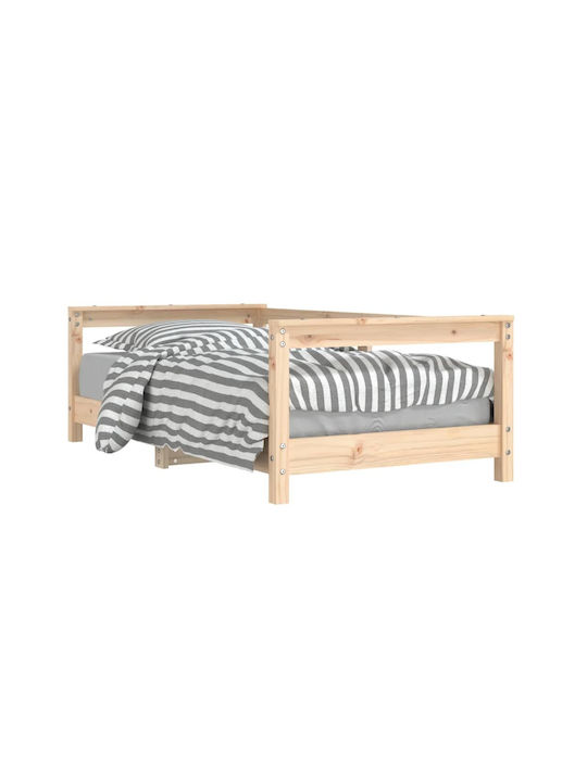 Παιδικό Κρεβάτι Μονό Μπεζ , για Στρώμα 70x140cm