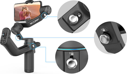 FeiyuTech SCORP-Mini P Gimbal Κινητού με Σταθεροποιητή 3 Αξόνων και 11 ώρες λειτουργίας Μαύρο