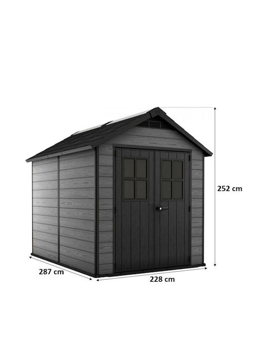 Depozit De Grădină Din Plastic Newton L2.28xLățime2.87xÎnălțime2.52m