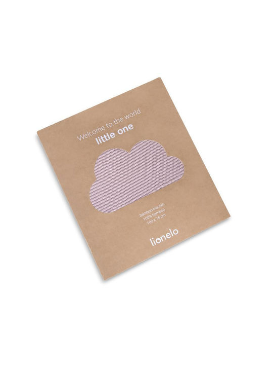 Lionelo Κουβέρτα Αγκαλιάς & Λίκνου Μπαμπού Ροζ Pink 75x100εκ.