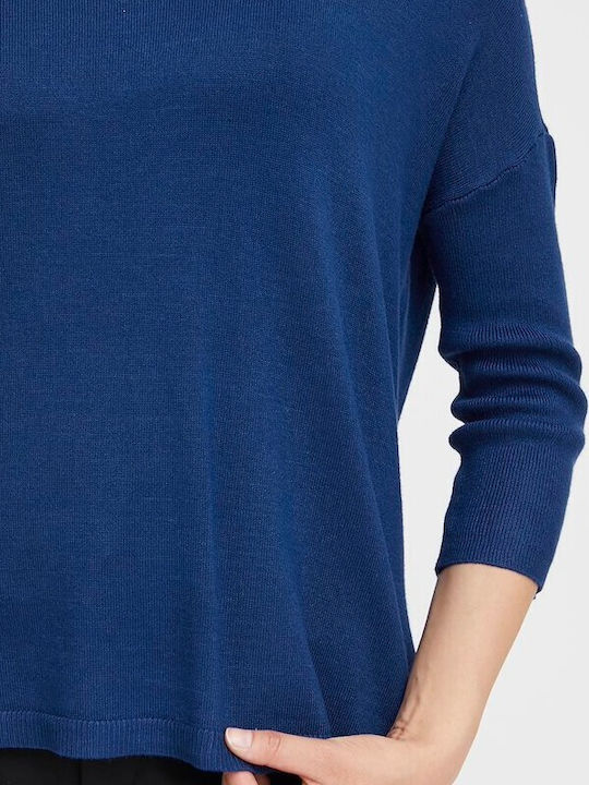 Women's Blouse with 3/4 Sleeve Blue