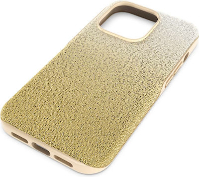 Swarovski High Silicone Back Cover Gold (iPhone 14 Pro)