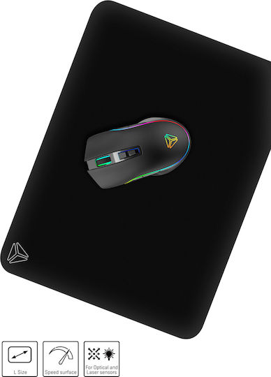 Yenkee Ypm Mouse Pad Large (470mm) Μαύρο 470MM