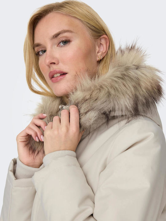 Kurz Damen Parka Jacke für Winter Moonbeam