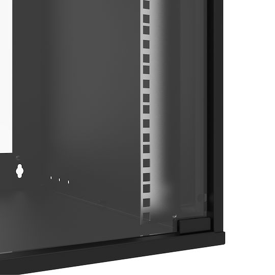 Canovate Επιτοίχια Καμπίνα Rack 12U 60x60cm Μαύρο WC1S-9-1266A