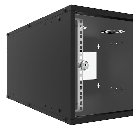 Canovate Επιτοίχια Καμπίνα Rack 6U 60x60cm Μαύρο WC1S-9-0666A
