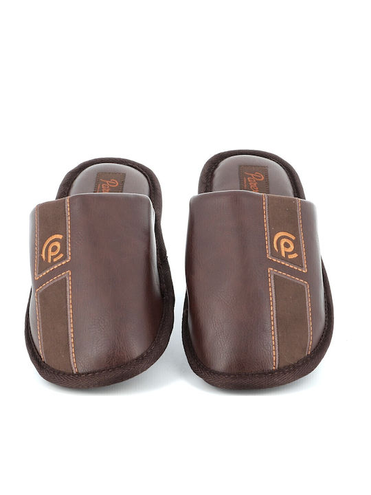 Зимни мъжки чехли Brown
