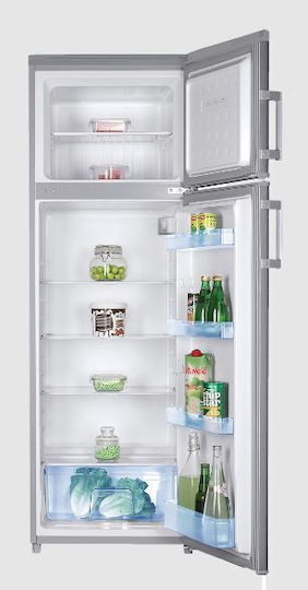 Davoline Frigider cu două uși 206lt Î143xL54.5xA55.5cm. Inox Rf 220 Slv Ne