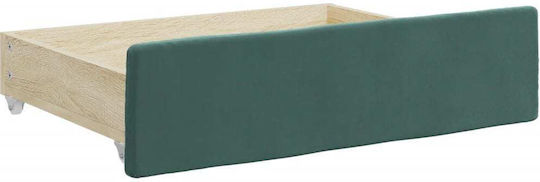 vidaXL Bed Drawer made of Wood with Wheels in Green Color 67x50x16cm 2pcs
