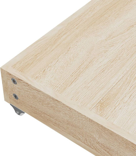 vidaXL Bed Drawer made of Wood with Wheels in Brown Color 67x50x16cm 2pcs