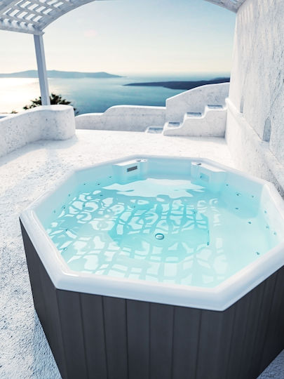 Sanitec Medusa Spa Μπανιέρα Ακρυλική με Υδρομασάζ 195x195cm