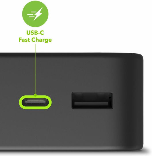 Mophie Powerstation 2023 20000mAh 20W με Θύρα USB-A και Θύρα USB-C Power Delivery Μαύρο