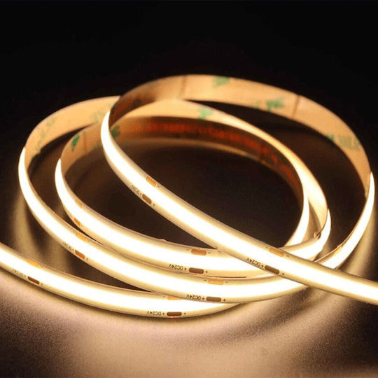 Redled Ταινία LED 24V Φυσικό Λευκό Φως 5m Τύπου COB με Τροφοδοτικό