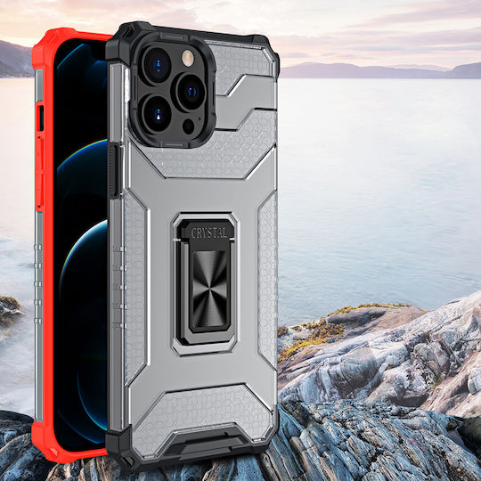 Hurtel Crystal Ring Back Cover Πλαστικό Μπλε (iPhone 12 / 12 Pro)