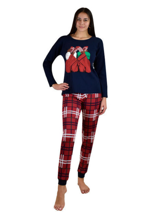 Koyote Set Winter Women's Pajamas Navy Blue