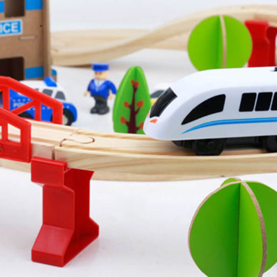 Joyland Children's Railway With Train Set with Train made of Wood for 3++ Years