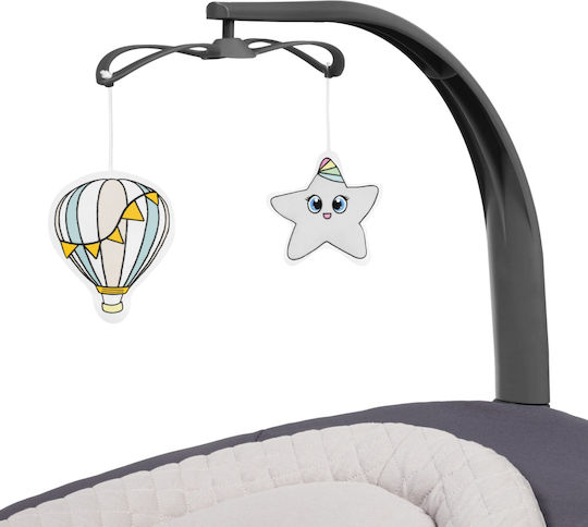 Lionelo Electric Relax pentru Bebeluși Ralf cu Muzică Gri pentru Copil până la 9kg