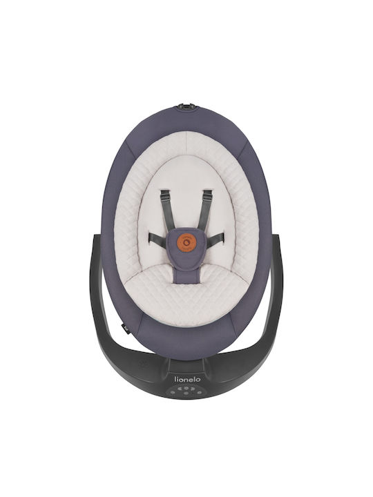 Lionelo Elektrisch Baby Relax Ralf mit Musik Gray für Kind bis 9kg