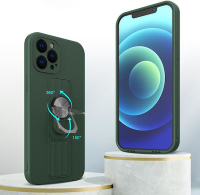 Hurtel Ring Back Cover Σιλικόνης Κόκκινο (iPhone 12 / 12 Pro)