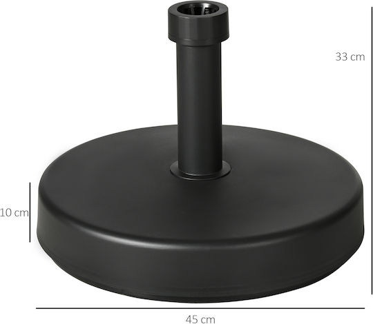 Outsunny Umbrella Stand made of Plastic in Black Color 45x45x33cm