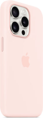 Apple Silicone Case with MagSafe Umschlag Rückseite Silikon Rosa (iPhone 15 Pro)