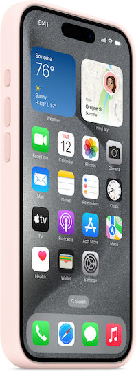 Apple Silicone Case with MagSafe Back Cover Σιλικόνης Ροζ (iPhone 15 Pro)