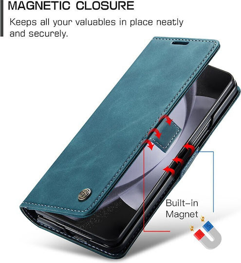 Samsung Retro Wallet Case Blue (Galaxy Z Fold5)