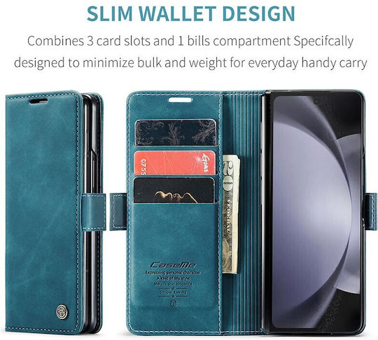 Samsung Retro Wallet Case Blue (Galaxy Z Fold5)
