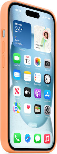 Apple Back Cover Silicone Orange (iPhone 15)