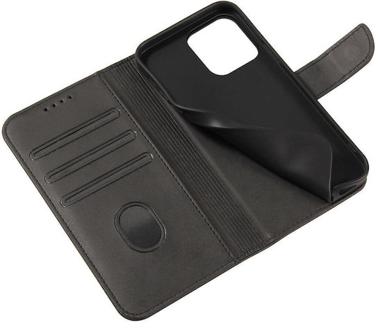 Magnet Book Silicone / Leather Black (Asus Zenfone 9)