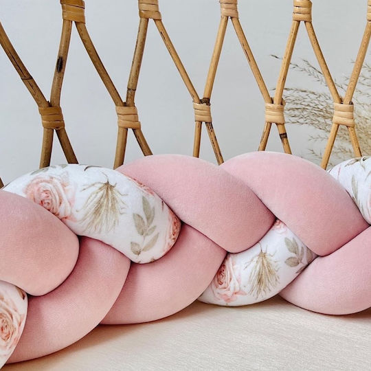 Sparrow Πάντα Πλεξούδα Velvet powder pink 10x400cm