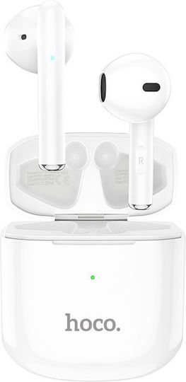 Hoco TWS EW19 Plus Earbud Bluetooth Handsfree Ακουστικά με Θήκη Φόρτισης Ροζ