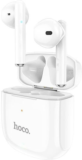 Hoco TWS EW19 Plus Earbud Bluetooth Handsfree Ακουστικά με Θήκη Φόρτισης Ροζ