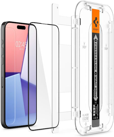 Spigen Glas.tR EZ Fit 0.58mm Full Glue Full Face Tempered Glass 2pcs (iPhone 15 Pro Max)