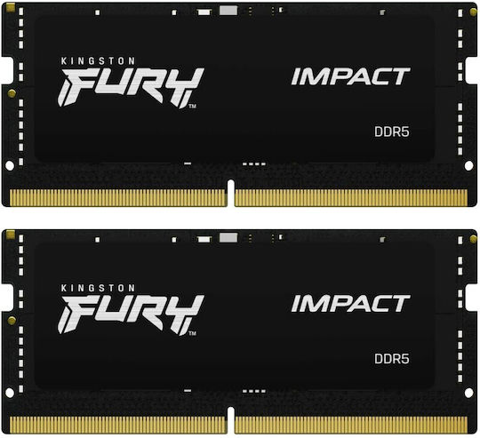 Kingston Fury Impact 32GB DDR5 RAM cu 2 module (2x16GB) și Viteză 6000 pentru Desktop