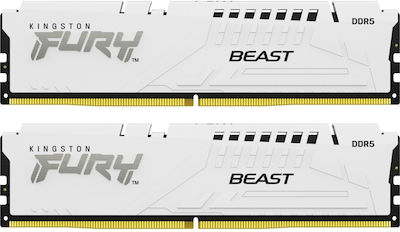 Kingston Fury Beast 32GB DDR5 RAM με 2 Modules (2x16GB) και Ταχύτητα 6000 για Desktop