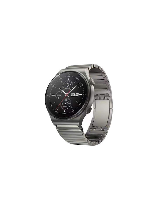 Curea Oțel inoxidabil Gri închis (Galaxy Watch 3 45mm - Ceas Galaxy Watch 3 45mmHuawei Watch 3 / Huawei Watch GT 2 ProHonor GS ProAmazfit GTR 47mm)