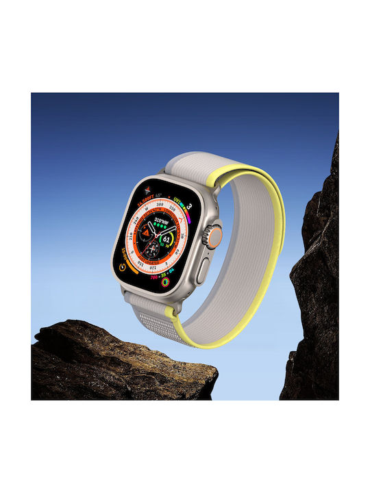 Dux Ducis Armband Stoff Yellow / Beige (Apple Watch 44/45/46mm/Ultra 49mm)