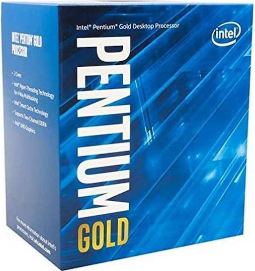 Intel Pentium Dual Core Gold G6400 4GHz Επεξεργαστής 2 Πυρήνων για Socket 1200 σε Κουτί με Ψύκτρα