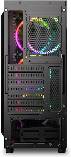 Sharkoon RGB Wave Gaming Midi Tower Computer Case with Side Window Black