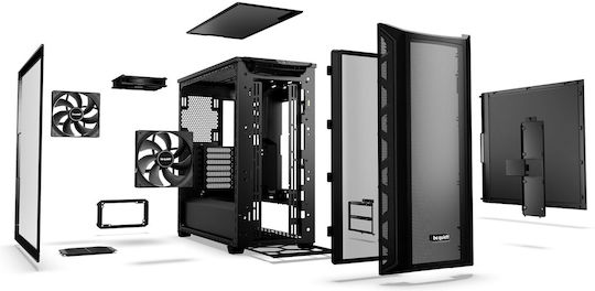 Be Quiet Shadow Base 800 Gaming Full Tower Κουτί Υπολογιστή με Πλαϊνό Παράθυρο Μαύρο